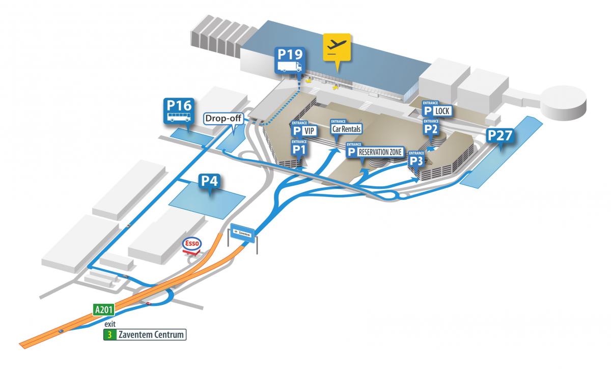 Brussels airport terminal map