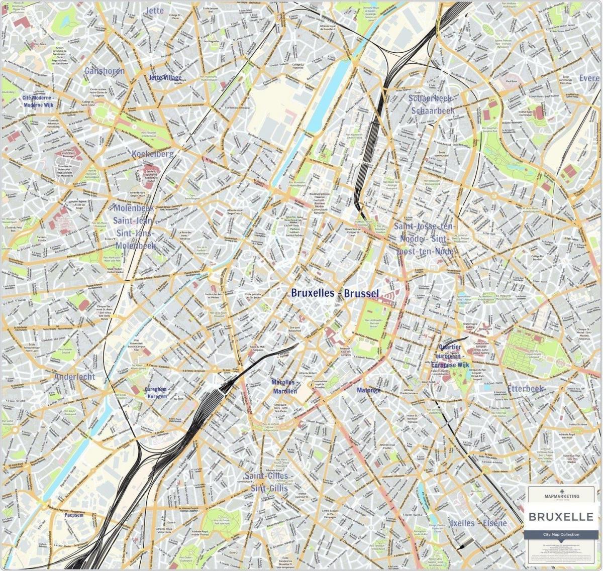 Brussels city map