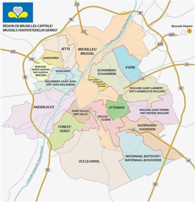 Brussels roads map
