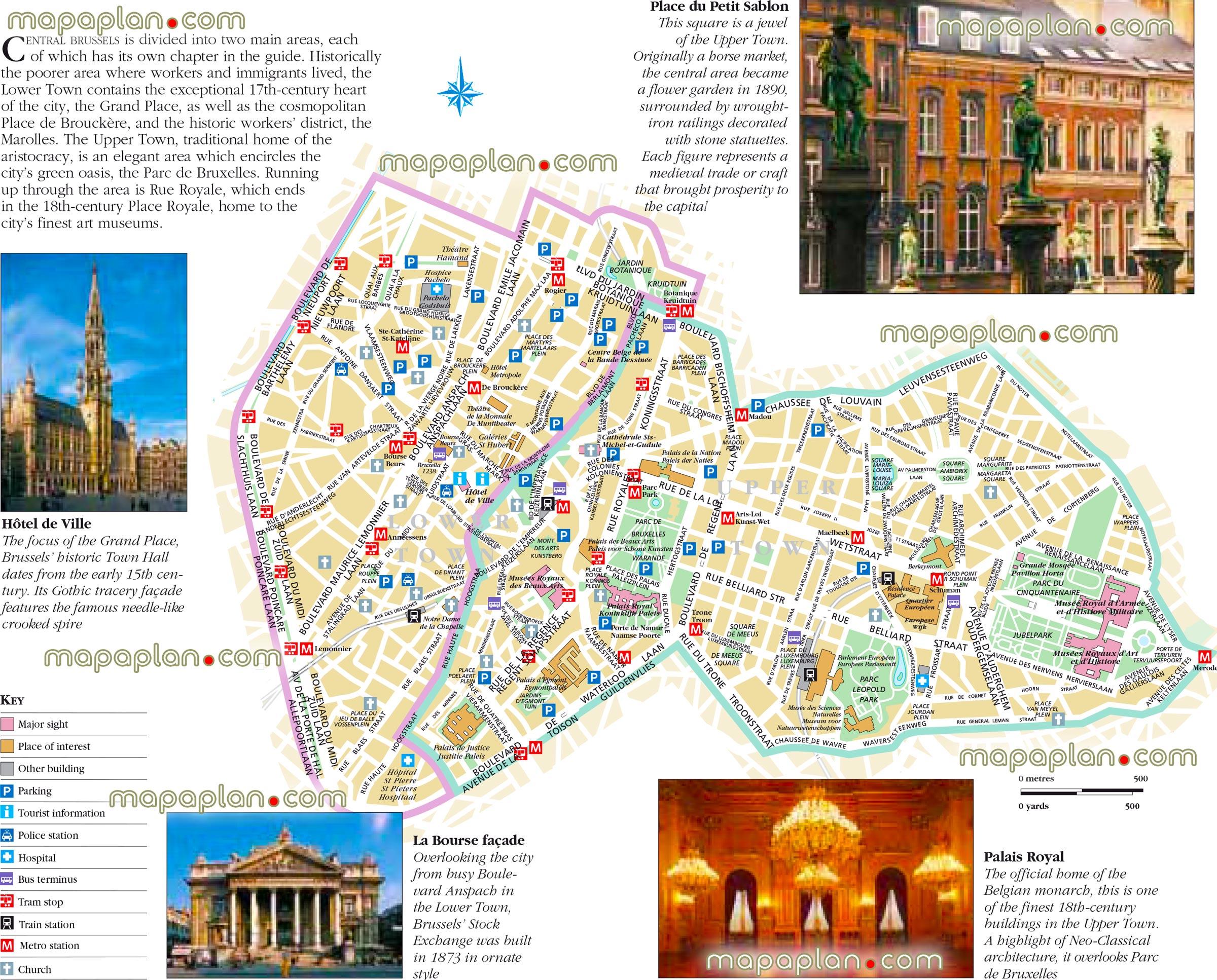 brussels printable tourist map