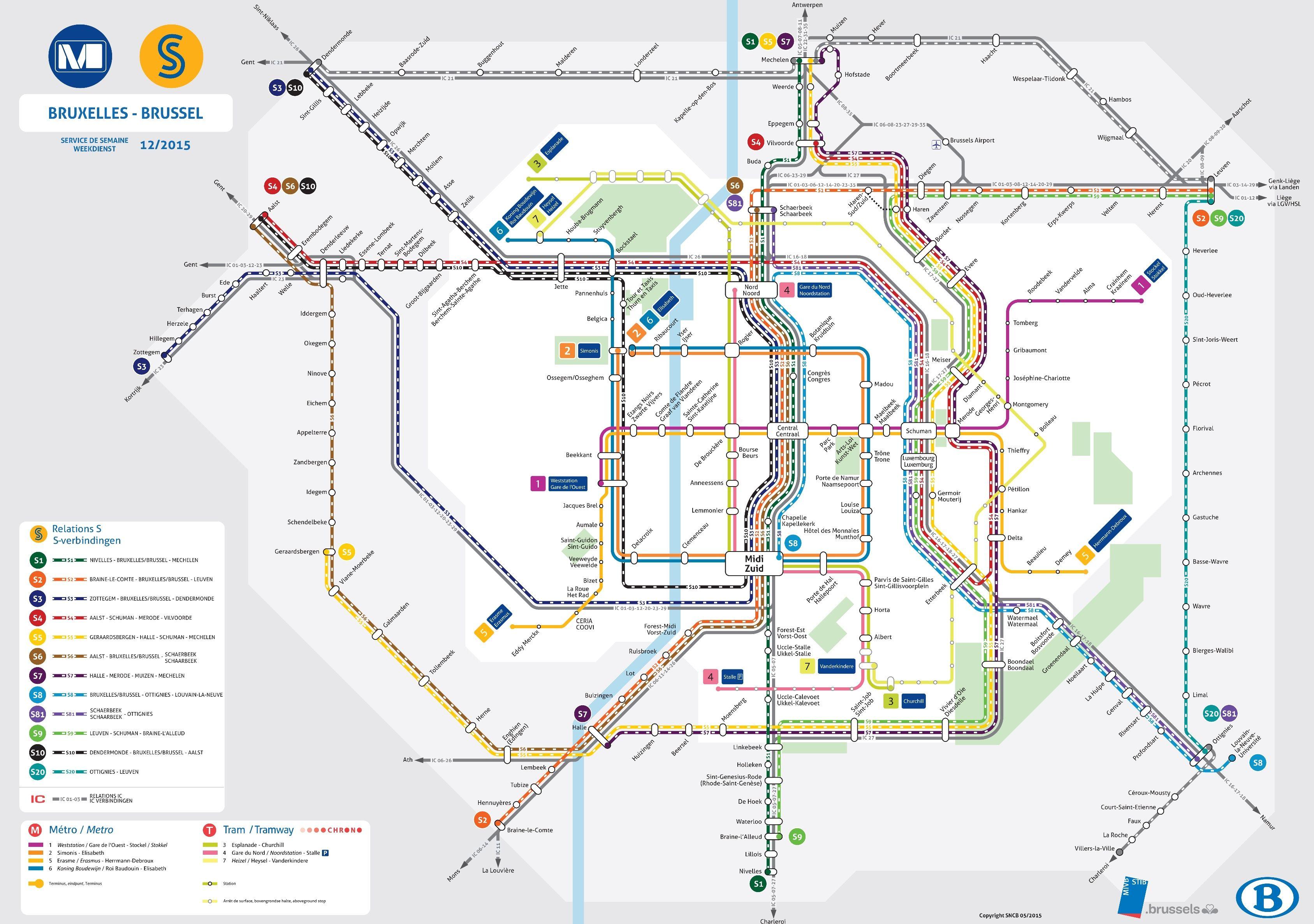 Brussels Metro Map
