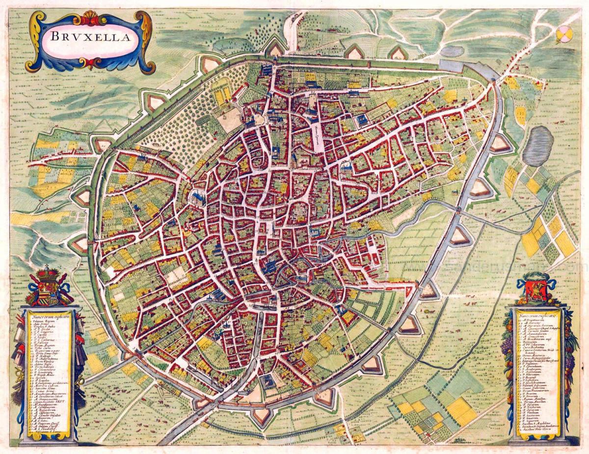 Brussels antique map